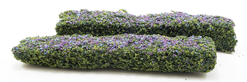 Dollhouse Miniature Hedges: Purple/Blue - 2 Hedges